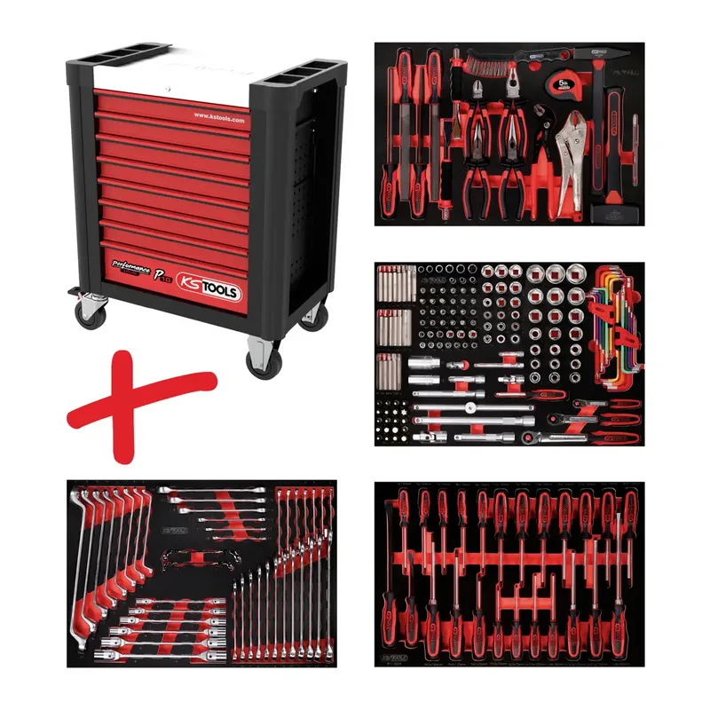 KS Tools 8104241 Werkstattwagen Herstellerfarbe: Schwarz, Rot by KS Tools – product image 1 of 3