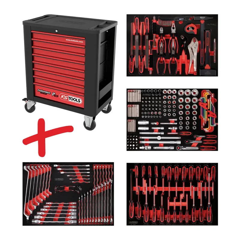 KS Tools 815.4241 Werkstattwagen Herstellerfarbe: Schwarz, Rot by KS Tools – product image 1 of 3