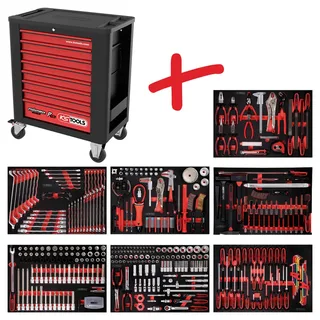 KS Tools 815.7397 Werkstattwagen Herstellerfarbe: Schwarz, Rot von KS Tools – Produktbild 1 von 3