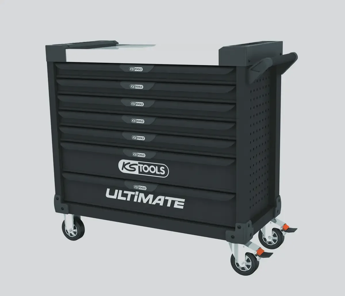 KS Tools 825.0007 Werkstattwagen Edelstahl Herstellerfarbe: Schwarz från KS Tools – produktbild