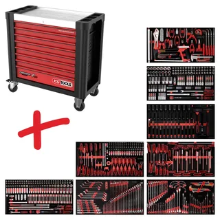 KS Tools 825.8660 Werkstattwagen Herstellerfarbe: Schwarz, Rot by KS Tools – product image 1 of 3