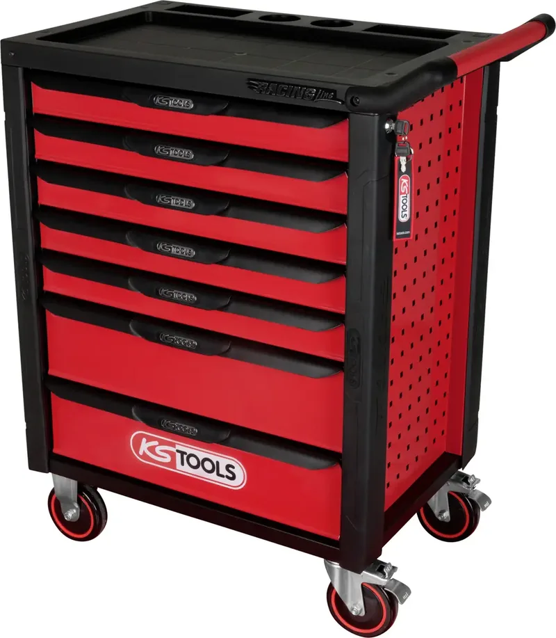 KS Tools 826.0007 Werkstattwagen Stahlblech Herstellerfarbe: Schwarz, Rot von KS Tools – Produktbild 1 von 3