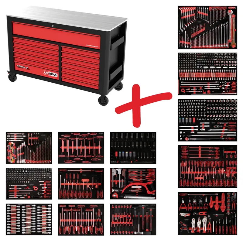KS Tools 845.14950 Werkstattwagen Herstellerfarbe: Schwarz, Rot by KS Tools – product image 1 of 3