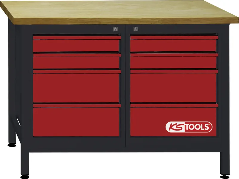 KS Tools 865.0007 Établi (l x H x P) 1200 x 840 x 600 mm noir, rouge de KS Tools – image du produit