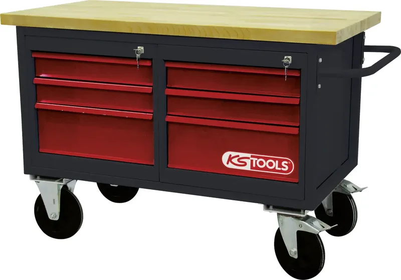KS Tools 865.0011 Établi (l x H x P) 1200 x 840 x 600 mm noir, rouge de KS Tools – image du produit