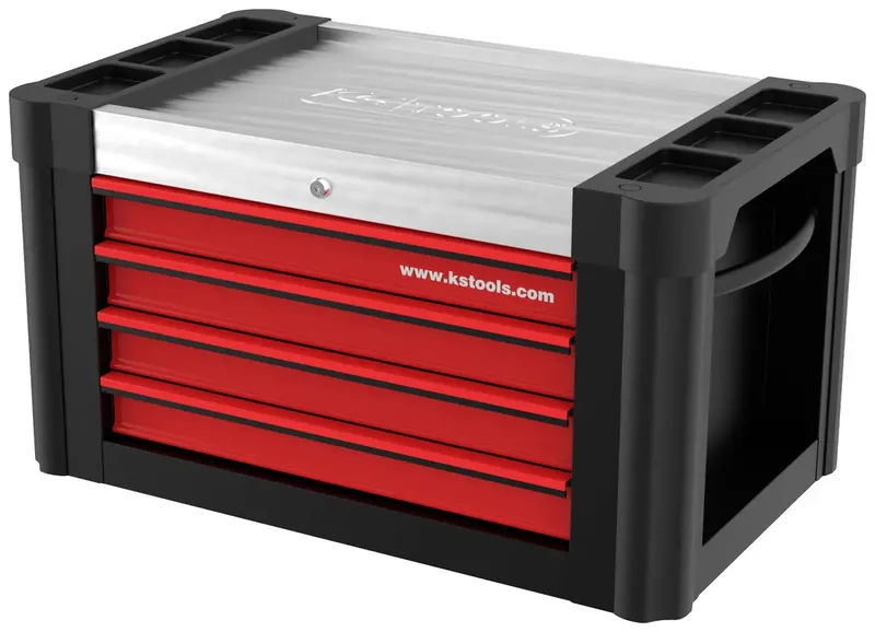 KS Tools 873.0004 Werkstattwagen Stahlblech Herstellerfarbe: Schwarz-Rot von KS Tools – Produktbild 3 von 3