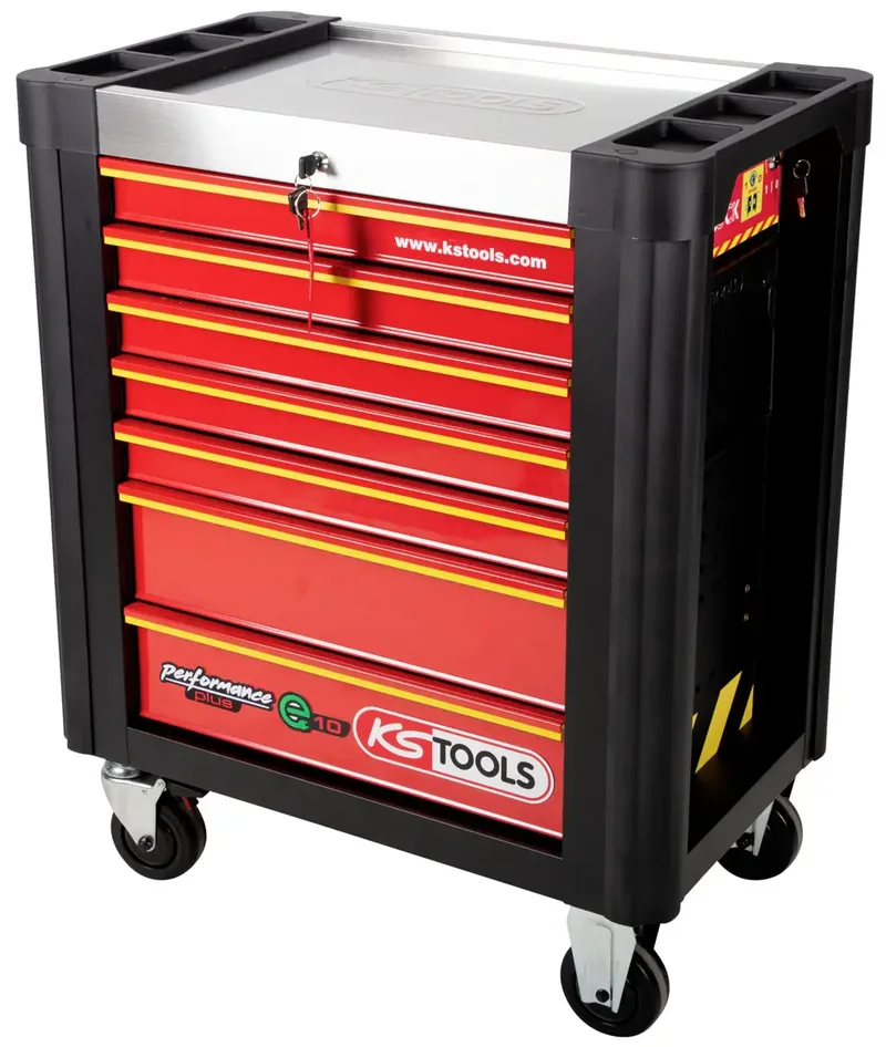 KS Tools 873.0007 Werkstattwagen Stahlblech Herstellerfarbe: Schwarz, Rot fra KS Tools – produktbillede 3 af 3