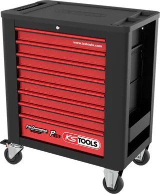 KS Tools 873.1008 Werkstattwagen Stahlblech Herstellerfarbe: Schwarz, Rot by KS Tools – product image 1 of 2