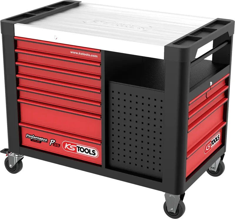 KS Tools 873.5008 Servante datelier Tôle dacier Couleur: noir, rouge de KS Tools – image du produit 1 sur 3