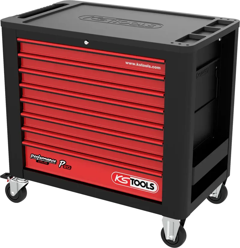 KS Tools 8732008 Werkstattwagen Stahlblech Herstellerfarbe: Schwarz, Rot von KS Tools – Produktbild 1 von 2