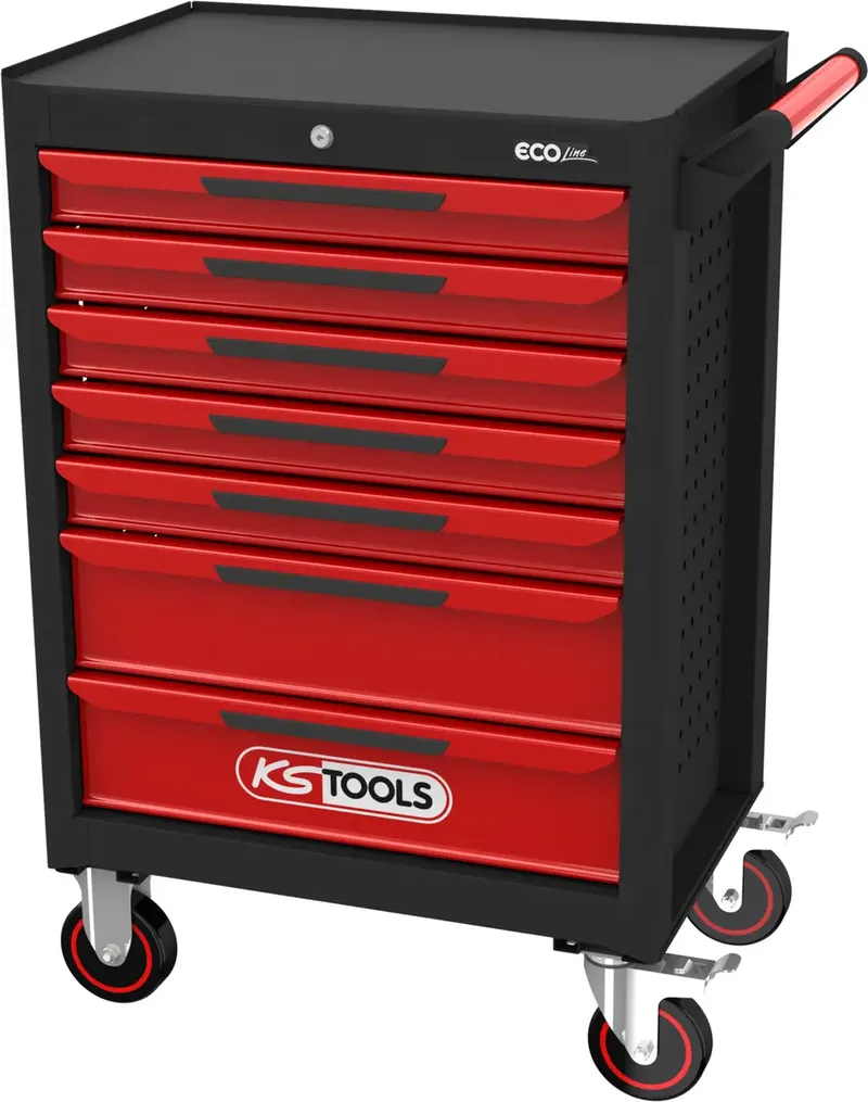 KS Tools 897.0007 Servante datelier Tôle dacier Couleur: noir-rouge de KS Tools – image du produit 1 sur 3
