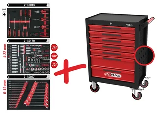 KS Tools 897.7215 Werkstattwagen Stahlblech Herstellerfarbe: Schwarz, Rot von KS Tools – Produktbild 2 von 2