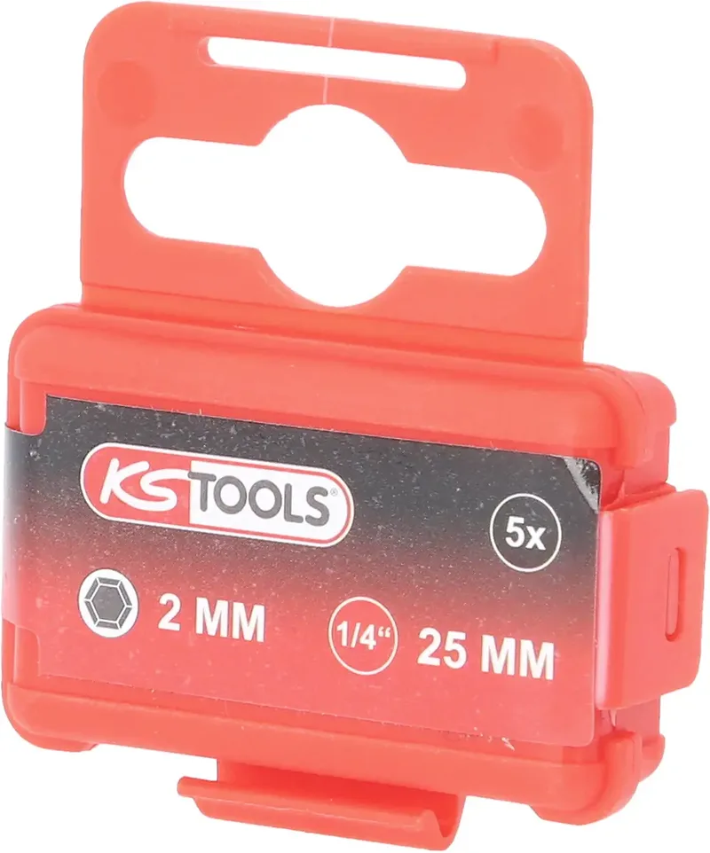 KS Tools 911.8396 911.8396 Sechskant-Bit Antrieb: 1/4 (6.3 mm) Abtrieb: Innen-Sechskant 2 mm 25 mm fra KS Tools – produktbillede 2 af 2