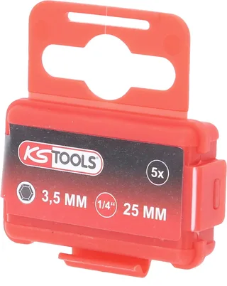 KS Tools 911.8397 911.8397 Sechskant-Bit Antrieb: 1/4 (6.3 mm) Abtrieb: Innen-Sechskant 3.5 mm 25 mm von KS Tools – Produktbild 2 von 2