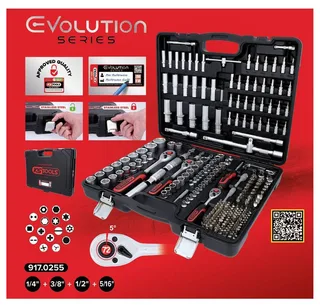 KS Tools 917.0255 917.0255 Dopsleutelset 1/4, 3/8, 1/2 de KS Tools, Kleurloos – image du produit 2 sur 5