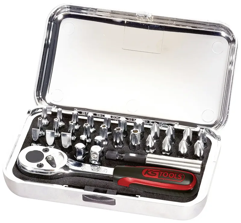 KS Tools 1/4" CHROME Bit-Satz, 31-teilig hochglanz Bits von KS Tools – Produktbild