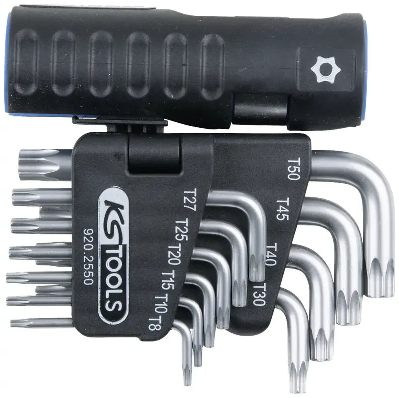 KS Tools 920.2550 TX Haakse schroevendraaierset TB 8, TB 10, TB 15, TB 20, TB 25, TB 27, TB 30, TB 40, TB 45, TB 50 10-delig de KS Tools – image du produit
