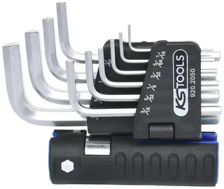 KS Tools 9202050 Inbus Haakse schroevendraaierset 1/16 inch, 5/64 inch, 3/32 inch, 1/8 inch, 5/32 inch, 3/16 inch, 7/32 inch, 1/4 inch, 5/16 inch, 3/8 inch de KS Tools – image du produit 1 sur 2