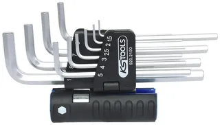 KS Tools 9202100 Inbus Haakse schroevendraaierset 1.5 mm, 2 mm, 2.5 mm, 3 mm, 4 mm, 5 mm, 6 mm, 7 mm, 8 mm, 10 mm 10-delig de KS Tools – image du produit 1 sur 2