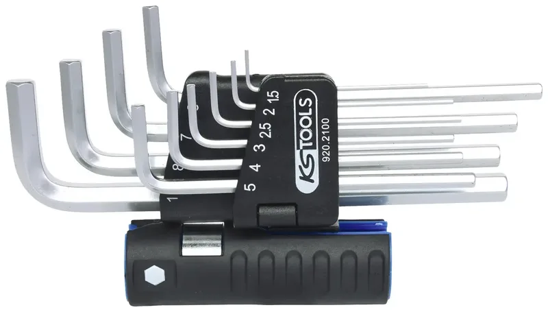 KS Tools 9202100 Inbus Haakse schroevendraaierset 1.5 mm, 2 mm, 2.5 mm, 3 mm, 4 mm, 5 mm, 6 mm, 7 mm, 8 mm, 10 mm 10-delig de KS Tools – image du produit 1 sur 2