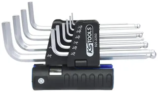 KS Tools 9202250 Inbus Haakse schroevendraaierset 5/64 inch, 3/32 inch, 1/8 inch, 5/32 inch, 3/16 inch, 1/4 inch, 5/16 inch, 3/8 inch, 1/2 inch, 9/16 inch de KS Tools – image du produit 1 sur 2