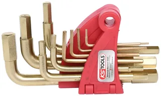 KS Tools 9631513 Inbus Haakse schroevendraaierset 1.5 mm, 2 mm, 2.5 mm, 3 mm, 4 mm, 5 mm, 6 mm, 8 mm, 10 mm 9-delig by KS Tools – product image 1 of 2