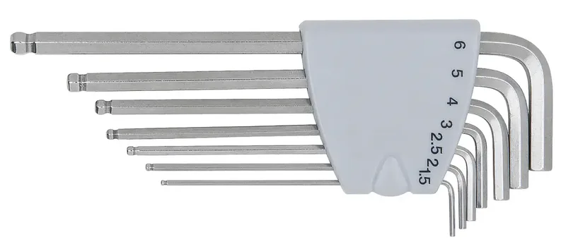 KS Tools 9640415 Inbus Haakse schroevendraaierset 1.5 mm, 2 mm, 2.5 mm, 3 mm, 4 mm, 5 mm, 6 mm 5 mm, 1.5 mm, 2 mm, 2.5 mm, 4 mm, 3 mm, 6 mm 7-delig by KS Tools – product image