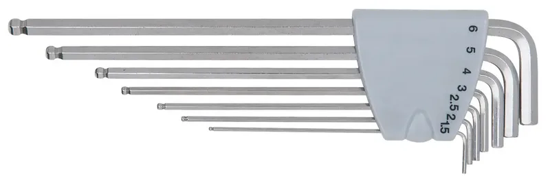 KS Tools 9640515 Inbus Haakse schroevendraaierset 1.5 mm, 2 mm, 2.5 mm, 3 mm, 4 mm, 5 mm, 6 mm 7-delig de KS Tools – image du produit