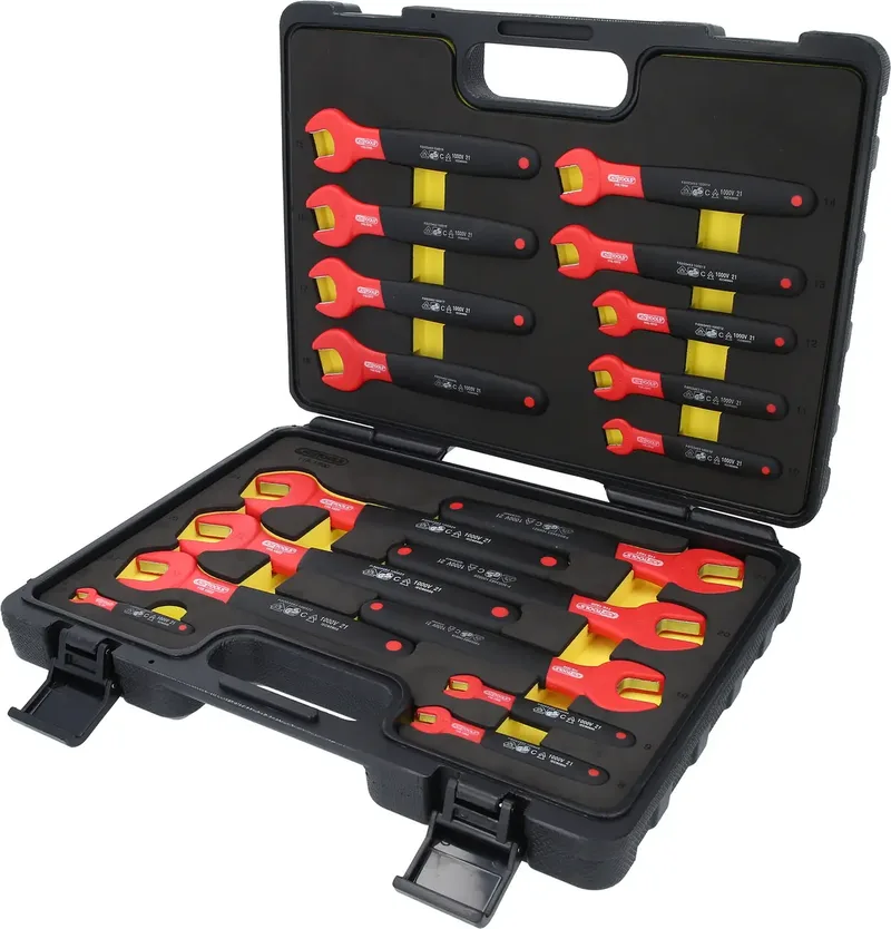 Maulschlüssel-Satz mit Schutzisolierung, 18-tlg KS Tools 118.1500 by KS Tools – product image