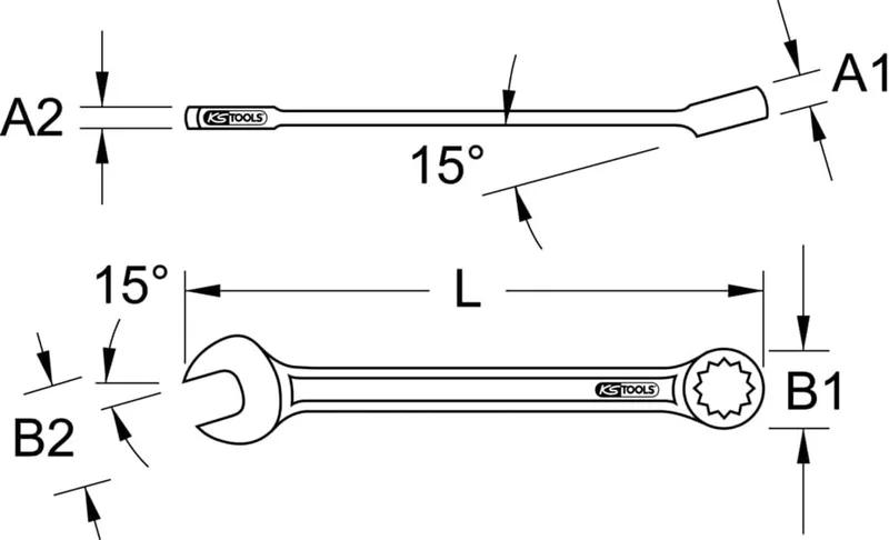 Ringsleutel 5 mm - Chroom-Vanadium van KS Tools – productafbeelding