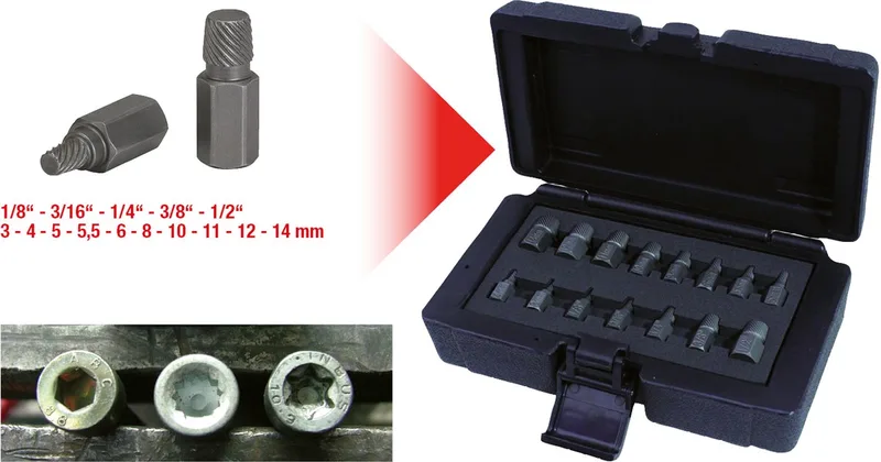 KS Tools 150.1385 Jeu de vis spirales et de vis à tête fraisée, 15 pcs de KS Tools, Kleurloos – image du produit