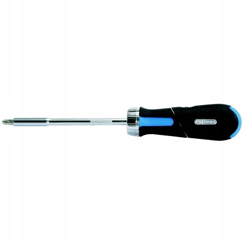 Schroevendraaierset - Ratelfunctie - 7-delig - Rechterhandvat by KS Tools, Chrome – product image