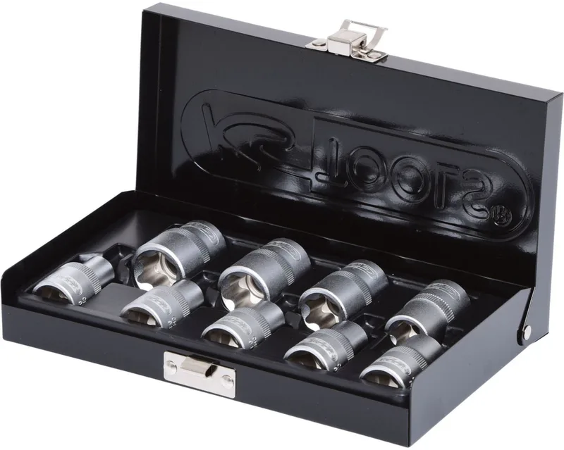 TX-E Dopsleutelset - 1/2 Inch - 28-delig - Chroom vanadium staal by KS Tools, Mat – product image