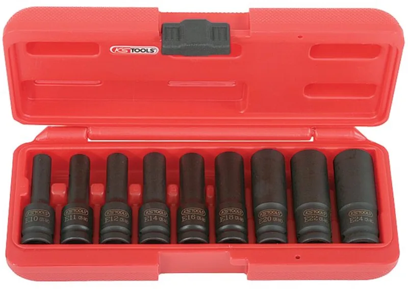 TX-E Serie - Dopsleutelset - E10-E24 - 9-delig von KS Tools, Staal – Produktbild