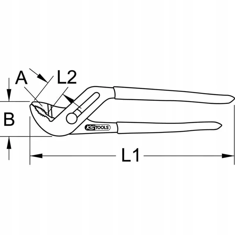 Waterpomptang 165mm - Verstelbaar, Chroom Vanadium von KS Tools – Produktbild