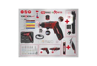 Werkzeugset KS Tools Adventskalender 2025 mit 1/4 eMONSTER Akku-Bit-Schrauber-Satz by KS Tools, Multicolour – product image 5 of 5