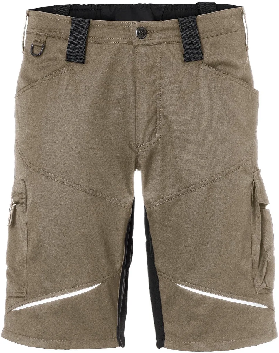 ACTIVIQ 29505231 Hi Vis Reflecterend Korte Werkbroek HEREN Werkshort Zandbruin Zwart - Stretch - Lichtgewicht von Kübler, Braun – Produktbild