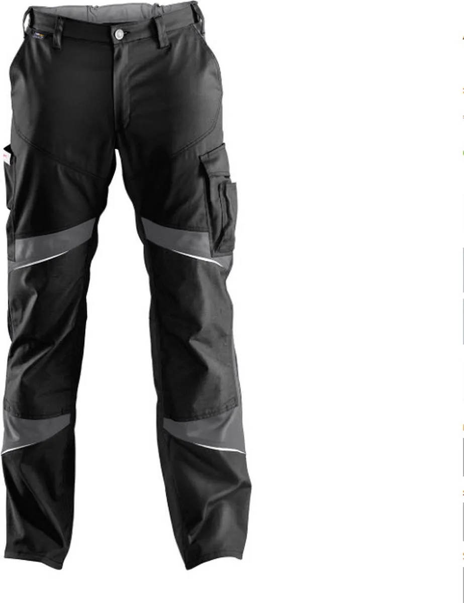 Activiq werkbroek hoog model 2350 - Zwart | Grijs fra Kübler, Sort, Grå, 64 – produktbillede