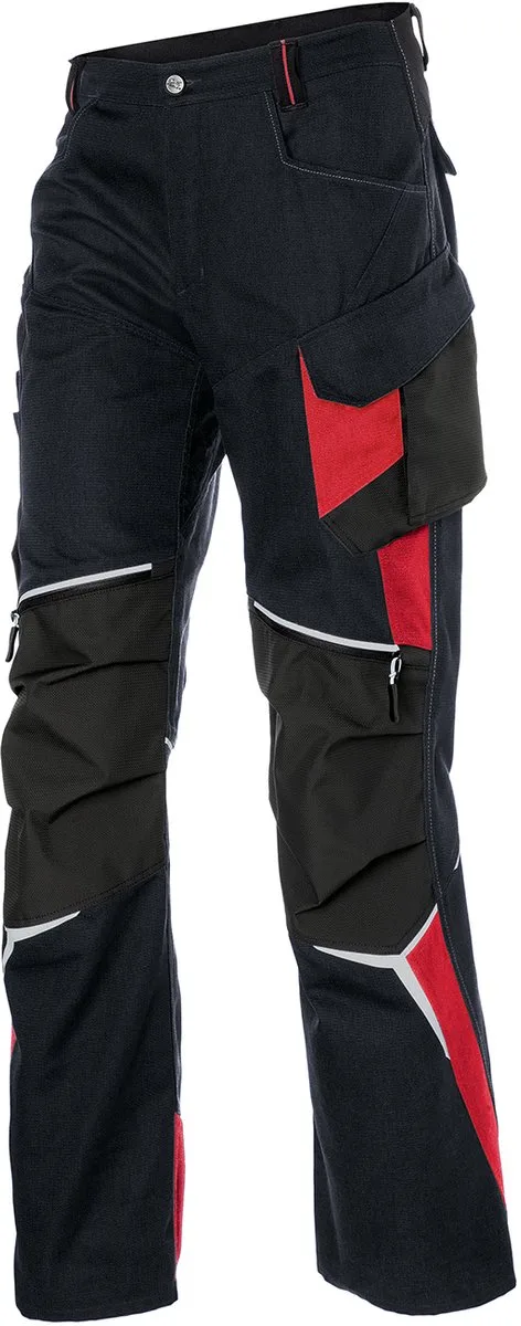 Bodyforce Pro werkbroek 2125 - Zwart | Rood by Kübler, Black, Red, 62 – product image