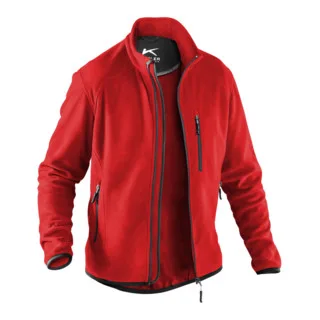 Fleecejacke mittelrot fra Kübler, 3XL – produktbillede