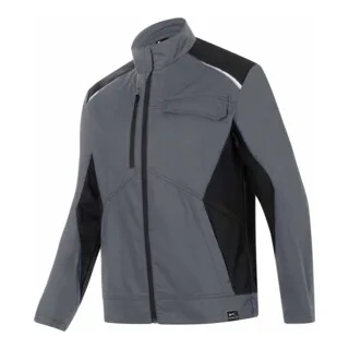 Jacke ICONIQ PRO mittelgrau schwarz von Kübler, XL – Produktbild