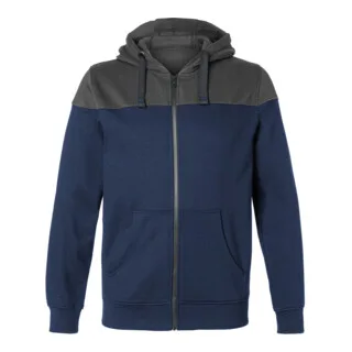 Kapuzen-Sweatjacke dunkelblau/dunkelgrau by Kübler, XXL – product image