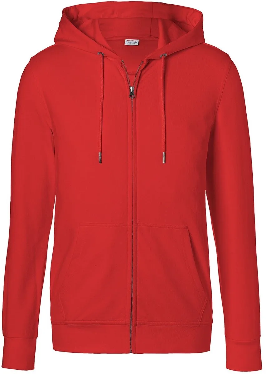 KÜBLER 50226330 Hoodie Rits Werktrui HEREN Veiligheidstrui Middelrood - Oeko Tex - 50% Katoen 50% Polyester de Kübler, Rouge – image du produit