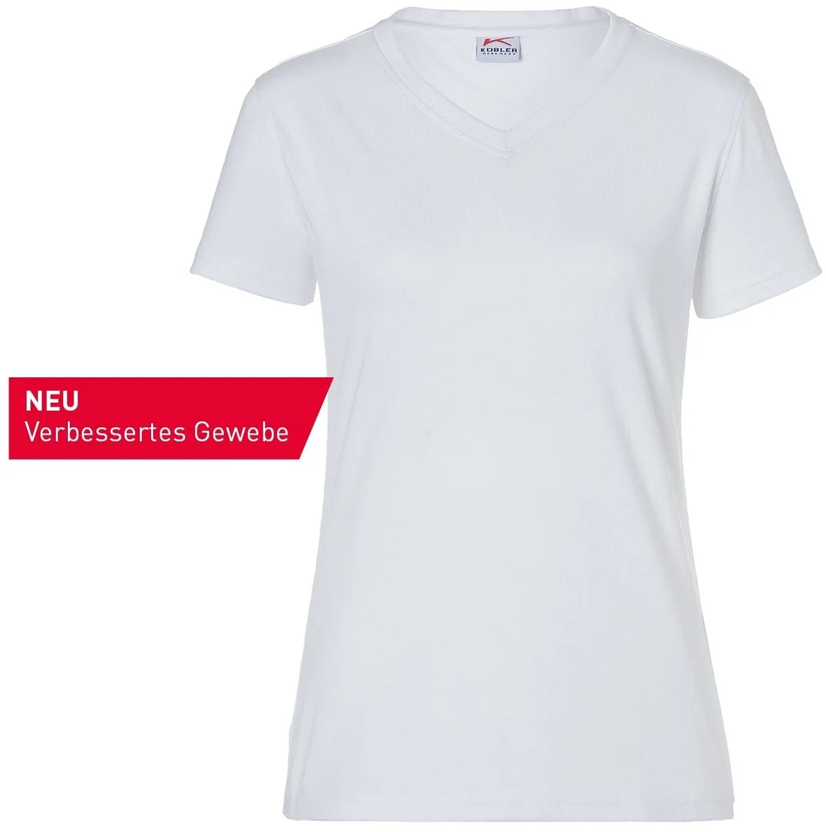 KÜBLER 50246200 Korte mouw Werk T-shirt DAMES - Krasvrij - Oeko Tex - 190 g/m² by Kübler, White – product image