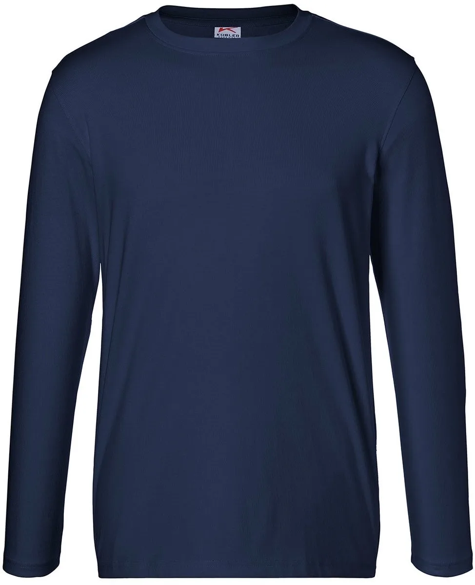 KUBLER 50256240 Lange mouw Werk T-shirt HEREN - OEKO TEX - Krasvrij - 190 g/m² van Kübler, Donkerblauw – productafbeelding