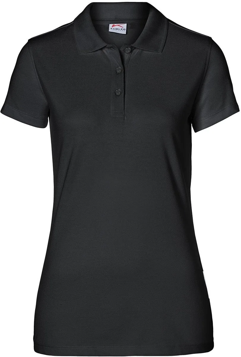 KUBLER 50266239 Korte Mouw Werkpolo DAMES - OEKO TEX - 200 g/m² van Kübler, Zwart – productafbeelding