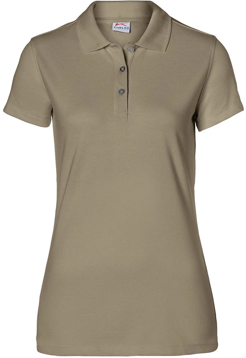KUBLER 50266239 Korte Mouw Werkpolo DAMES Zandbruin - OEKO TEX - 200 g/m² van Kübler, Beige – productafbeelding
