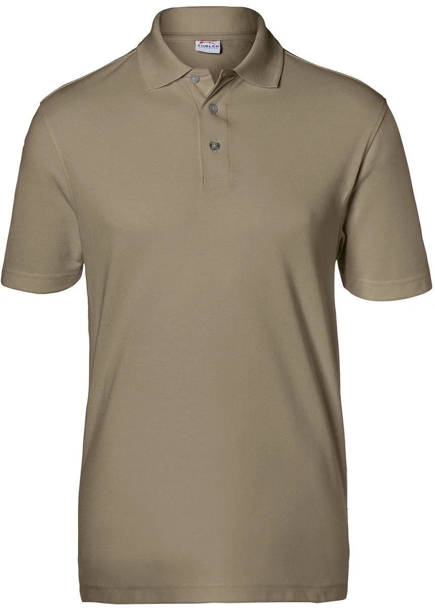 KUBLER 51266239 Korte Mouw Werkpolo HEREN Zandbruin - Oeko Tex - 200 g/m² van Kübler, Bruin – productafbeelding