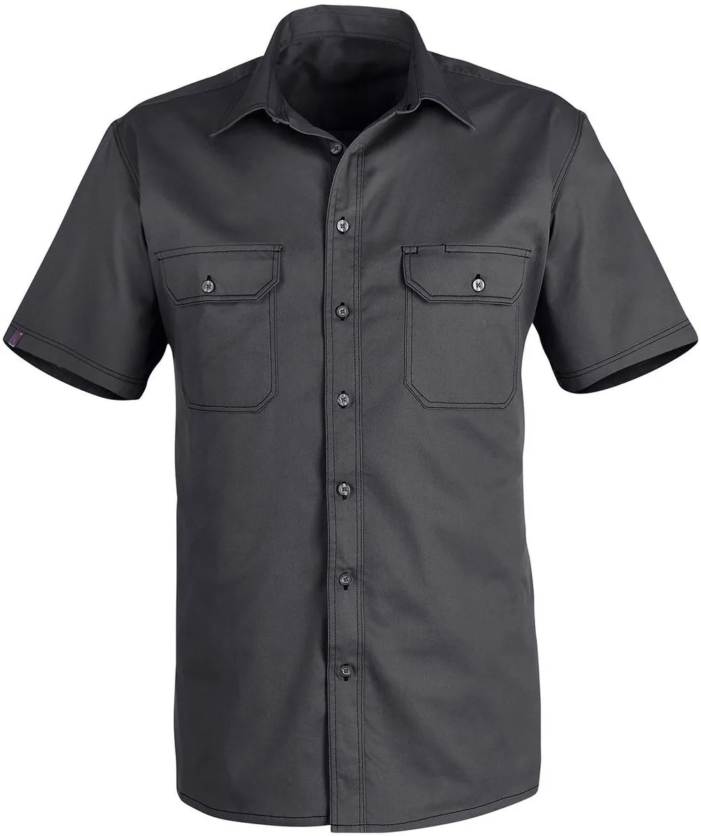 KÜBLER 75063333 Korte mouw Werkshirt HEREN Antraciet - 220 g/m² - Oeko Tex Gecertificeerd by Kübler, Grey – product image