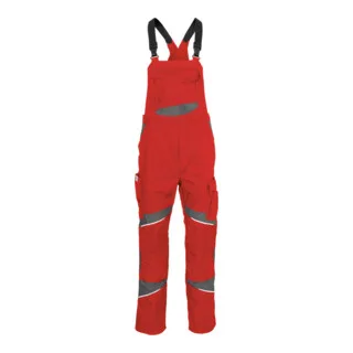 Latzhose ACTIVIQ cotton+ mittelrot/anthrazit Form 3450 von Kübler, 90 – Produktbild
